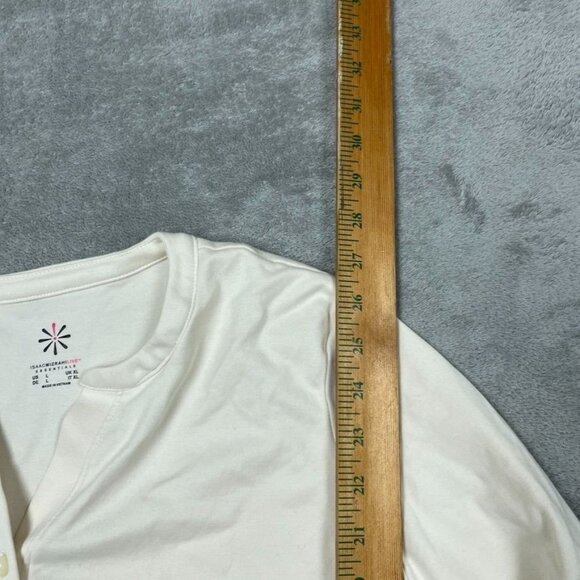 Isaac Mizrahi Live Essentials Button Front Cardigan L *flaw* a0563 - Picture 3 of 8